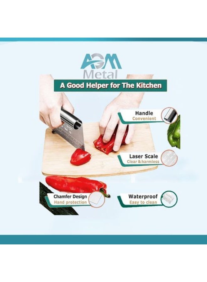 AGM قاطع عجين AGM من الفولاذ المقاوم للصدأ | أداة تقطيع بيتزا وحلويات، غير لاصقة، للمعجنات والكعك والخضار والفواكه - Image 2